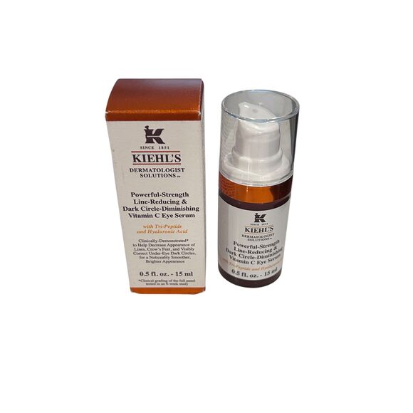 NWT Kiehls Powerful-Strength Dark Circle Reducing Vitamin C Eye Serum